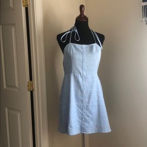 light blue patterned dress sz L